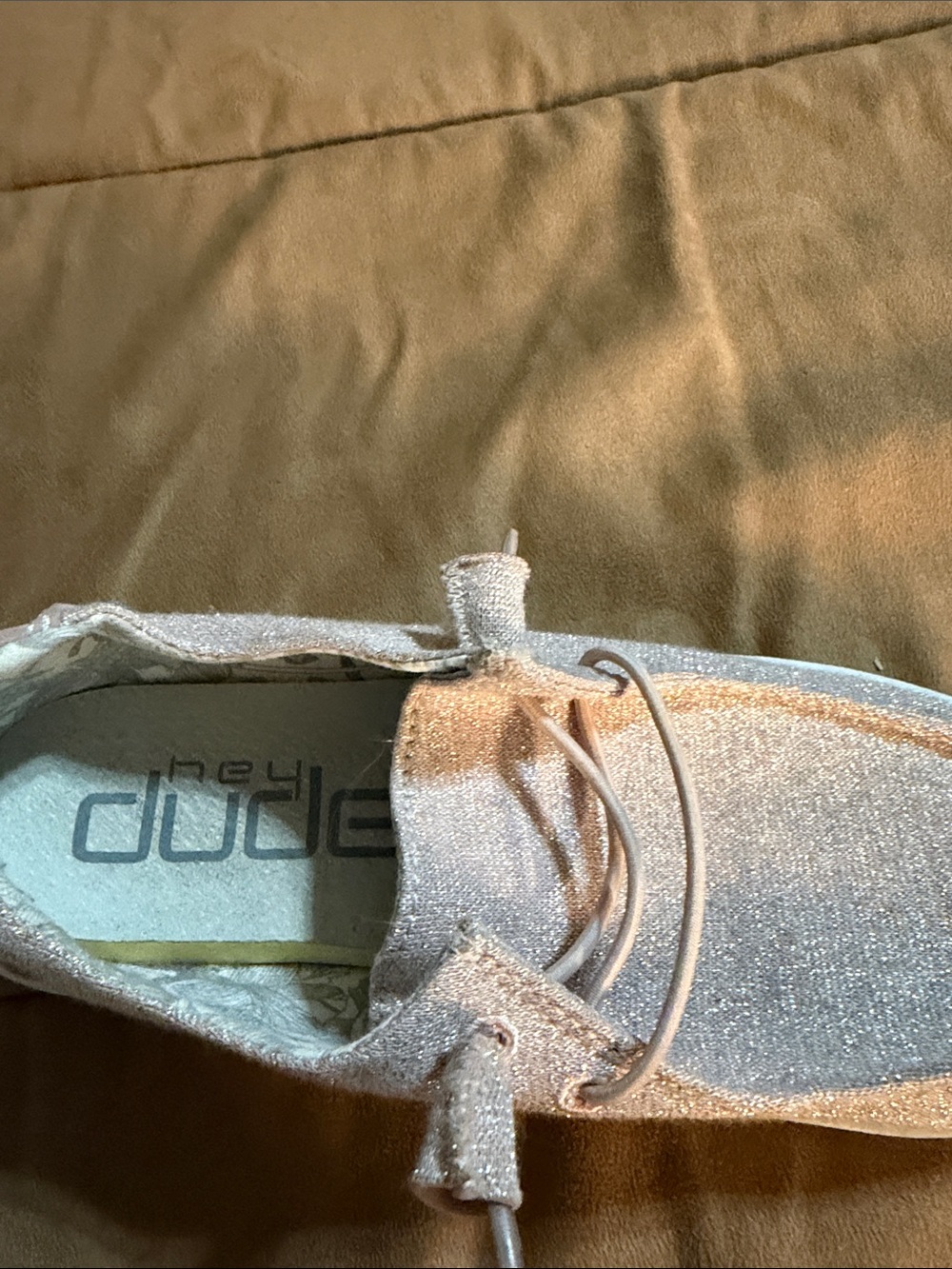 Hey Dude women’s Pink Suede Moccasins - Casual Slip-On - Picture 2 of 5